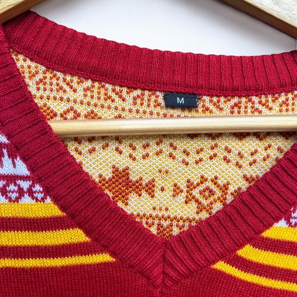 FOCO NBA Women's Big Logo Aztec V-Neck Sweater Cleveland Cavaliers - Size Medium - Picture 4 of 6